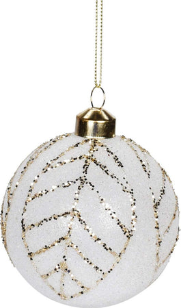 Pz 12 palline per albero di natale in vetro Bianco e Oro da Ø 8 cm pendaglio decorato Casa e cucina/Decorazioni per interni/Addobbi e decorazioni per ricorrenze/Decorazioni natalizie/Addobbi e decorazioni/Palle e palline MagiediNatale.it - Altamura, Commerciovirtuoso.it