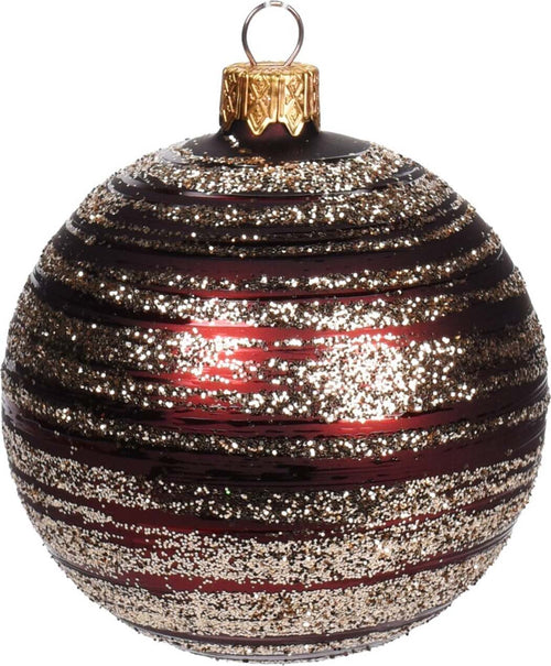 Pz 6 palline per albero di natale in vetro con Glitter da Ø 10 cm pendaglio decorato Casa e cucina/Decorazioni per interni/Addobbi e decorazioni per ricorrenze/Decorazioni natalizie/Addobbi e decorazioni/Palle e palline MagiediNatale.it - Altamura, Commerciovirtuoso.it