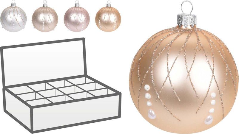 Pz 6 palline per albero di natale in vetro con Glitter da Ø 10 cm pendaglio decorato Casa e cucina/Decorazioni per interni/Addobbi e decorazioni per ricorrenze/Decorazioni natalizie/Addobbi e decorazioni/Palle e palline MagiediNatale.it - Altamura, Commerciovirtuoso.it