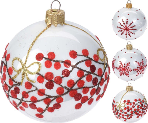 Pz 6 palline per albero di natale in vetro con Glitter da Ø 8 cm pendaglio decorato Casa e cucina/Decorazioni per interni/Addobbi e decorazioni per ricorrenze/Decorazioni natalizie/Addobbi e decorazioni/Palle e palline MagiediNatale.it - Altamura, Commerciovirtuoso.it