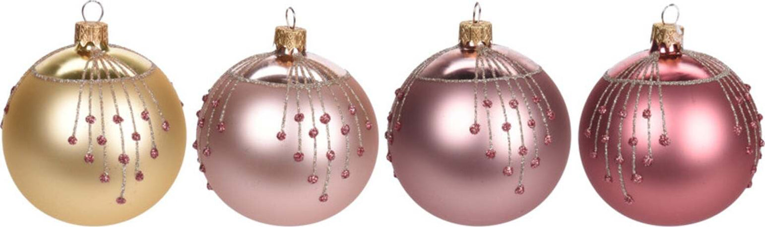 Pz 6 palline per albero di natale in vetro da Ø 10 cm pendaglio decorato Casa e cucina/Decorazioni per interni/Addobbi e decorazioni per ricorrenze/Decorazioni natalizie/Addobbi e decorazioni/Palle e palline MagiediNatale.it - Altamura, Commerciovirtuoso.it