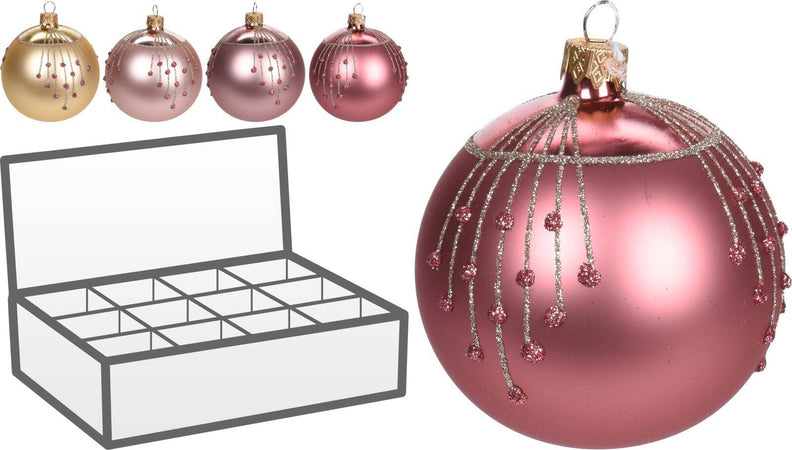 Pz 6 palline per albero di natale in vetro da Ø 10 cm pendaglio decorato Casa e cucina/Decorazioni per interni/Addobbi e decorazioni per ricorrenze/Decorazioni natalizie/Addobbi e decorazioni/Palle e palline MagiediNatale.it - Altamura, Commerciovirtuoso.it