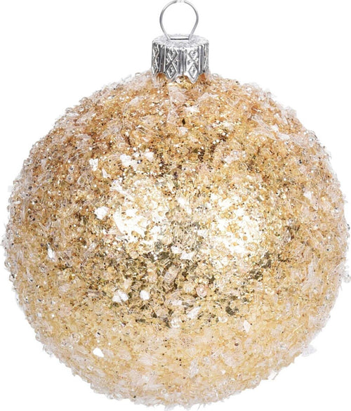 Pz 6 palline per albero di natale in vetro effetto neve da Ø 10 cm pendaglio decorato Casa e cucina/Decorazioni per interni/Addobbi e decorazioni per ricorrenze/Decorazioni natalizie/Addobbi e decorazioni/Palle e palline MagiediNatale.it - Altamura, Commerciovirtuoso.it