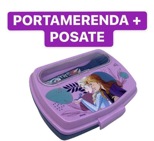 PORTA MERENDA CON POSATE PERSONAGGI DISNEY A SCELTA