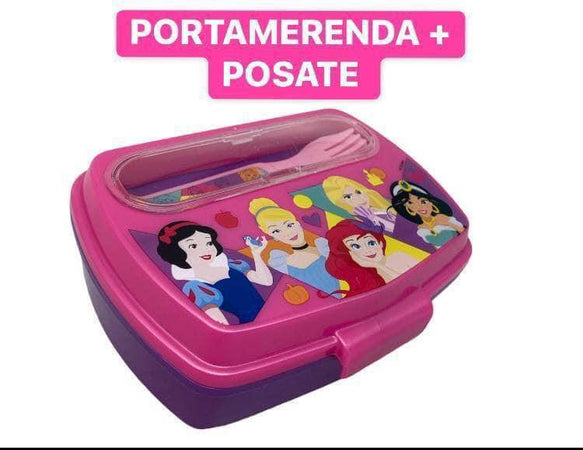 PORTA MERENDA CON POSATE PERSONAGGI DISNEY A SCELTA