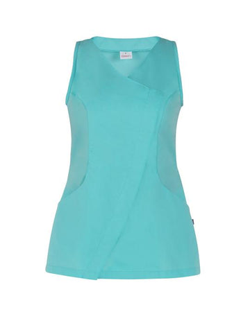 Smanicato Sara Verde Acqua Casacca Donna Senza Maniche Estetista Medicale