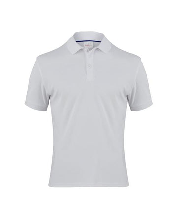 Polo Jeff Bianco Polo Uomo Elasticizzata Tessuto Tecnico Piquet Traspirante