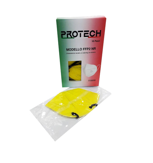 10x Mascherina FFP2 CE2133 Protech SRL Mascherina filtrante 5 strati FFP2 | BFE ≥98% | Prodotta in Italia