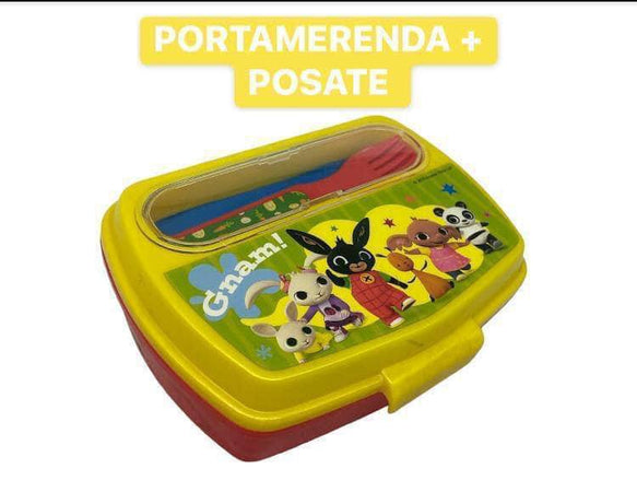 PORTA MERENDA CON POSATE PERSONAGGI DISNEY A SCELTA