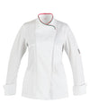 Giacca Susi Bianco con Profilo Tricolore Giacca Cuoco Maniche Lunghe con Profilo