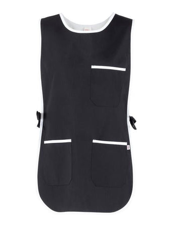 Poncho Zefiro Nero Scamiciato Donna da Lavoro Pulizie Asilo Mensa