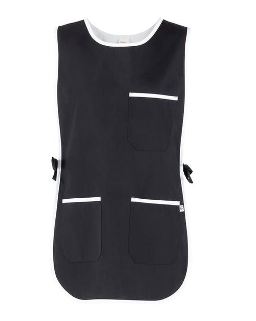 Poncho Zefiro Nero Scamiciato Donna da Lavoro Pulizie Asilo Mensa