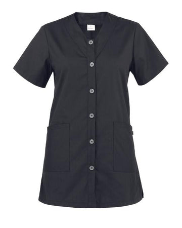 Casacca Camelia Nero Casacca Donna Manica Corta Cucina Pulizie Asilo