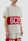 GCDS T-SHIRT BAND LOGO REGULAR T-SHIRT da uomo