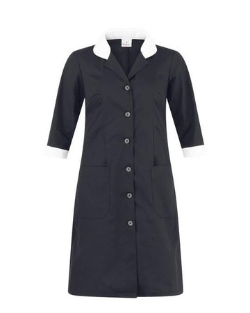 Camice Ortensia Nero Camice Donna Manica 3/4 Pulizie Albergo Cameriera