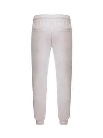 GCDS Pantalone Jogging Bianco con Logo da uomo