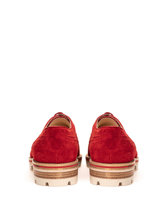 Christian Louboutin Mocassino Stringato Inglese in Suede da donna