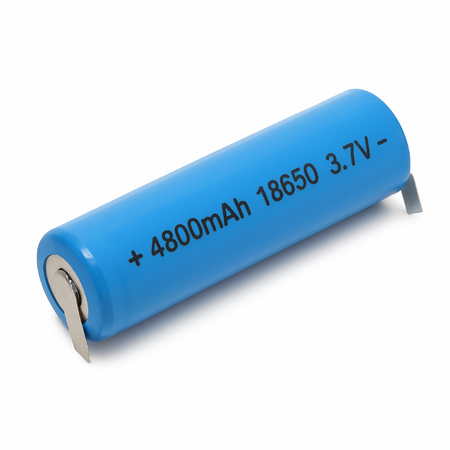 KIT 6 BATTERIE 18650 Li-ion 3.7V - SUPER CAPACITÀ 4800mAh con Lamelle Saldabili per Pacchi 24V Modellismo