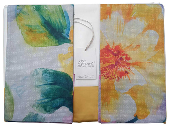 Lenzuola Matrimoniali Raso Cotone David Flowers 260x290