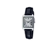 Orologio Casio per donna cinturino in pelle, movimento al quarzo impermeabile 5 atm, LTP-V007L-7B1 sfondo argento