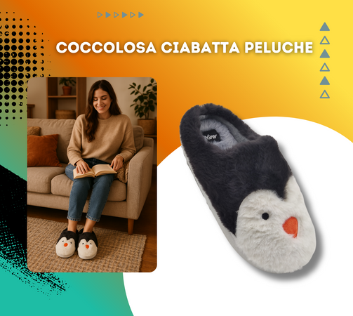 Ciabatte Animali da Donna, Pantofole Invernali Calde e Pelose, Morbide e Simpatiche Babbucce a Pinguino