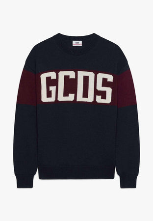 GCDS MAGLIONE BAND LOGO CREWNECK da uomo