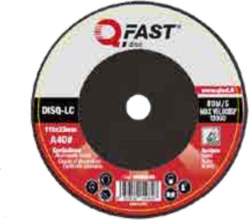 QFAST---DISCO-LAMELLARE-AL-CORINDONE (OSSIDO-DI ALLUMINIO)-Ø115x22MM-GRANA-40---LUNGA-DURATA-E-RESISTENZA-ALLO-SFILACCIAMENTO