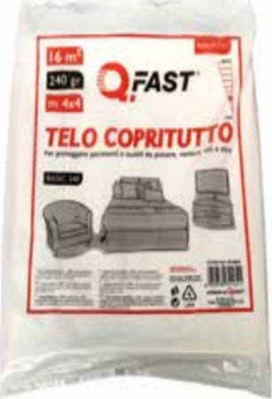QFAST---TELO-COPRITUTTO-PROTETTIVO-IN-POLIETILENE-RIGENERATO-A-BASSA-DENSITA'---4x4mt-240gr---TRASPARENTE-E-IMPERMEABILE