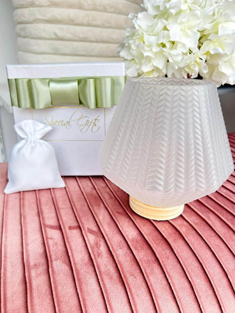 Lampada Bianca Vetro Special Gifts – Bomboniera 12,5x18 cm con Scatola