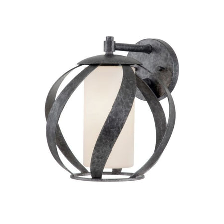 Applique Industrial Nordico Blacksmith Acciaio Nero Antico Vetro 1 Luce E27
