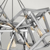 Lampadario Contemporaneo Ensemble Acciaio Nichel Lucido 5 Luci E27