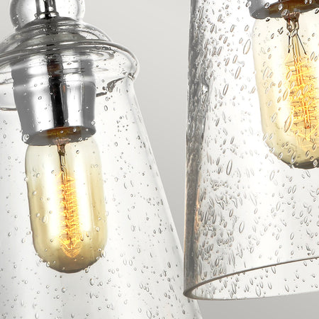 Lampadario Industrial Nordico Loras Acciaio Vetro 3 Luci E27