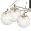 Lampadario Contemporaneo Marilyn Acciaio Nichel Lucido Vetro 6 Luci E27