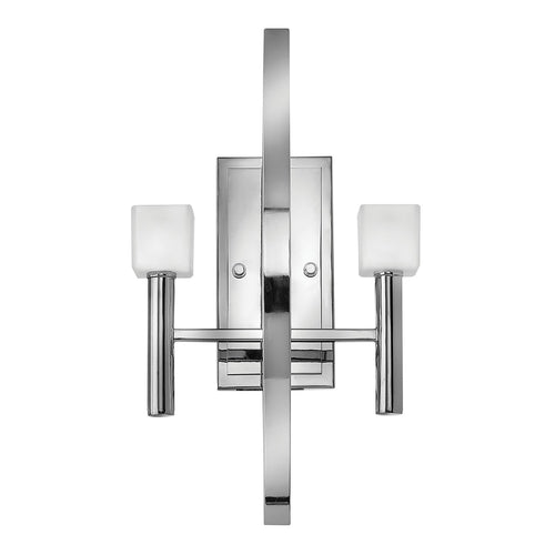 Applique Industrial Nordico Mondo Acciaio Cromo Lucido Vetro 2 Luci G9 3 Led