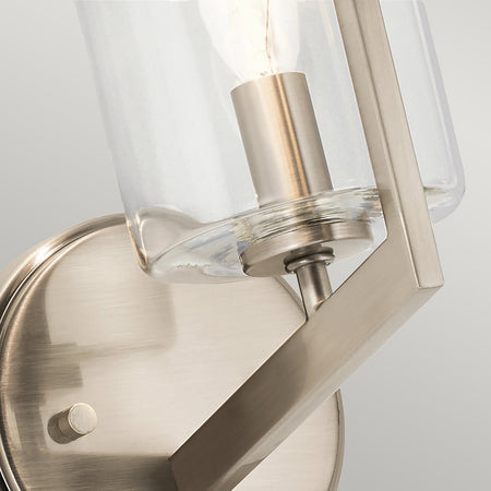 Applique Contemporanea Nye Acciaio Peltro Classico 1 Luce E14