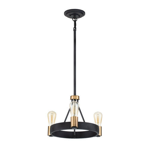Lampadario Industrial Nordico Silas Acciaio Zinco Antico Ottone 3 Luci E27