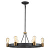 Lampadario Industrial Nordico Silas Acciaio Zinco Antico Ottone 6 Luci E27