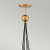 Lampadario Industrial Nordico Skye Acciaio Ottone Antico 6 Luci E27