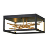 Plafoniera Industrial Nordica Styx Acciaio Nero Oro Led Integrato 8W 3000K 931Lm