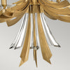 Lampadario Industrial Nordico Vida Acciaio Oro Brunito 6 Luci E14