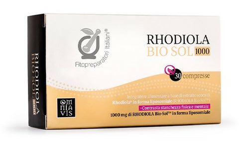 Rhodiola Bio sol1000 30cpr. Integratore alimentare a base di e.s. di rhodiola per contrastare la stanchezza fisica e mentale