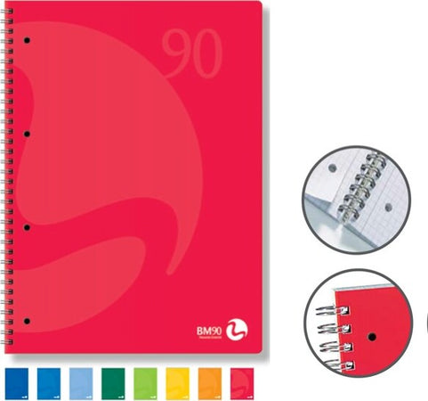 Quaderno Colors - A5 - quadretto 4mm - 60 fogli - 90gr - 4 fori microperforato - spiralato - BM [multipack] 5 pezzi Cancelleria e prodotti per ufficio/Scuola e materiale didattico/Materiale scolastico/Diari quaderni e block notes Eurocartuccia - Pavullo, Commerciovirtuoso.it