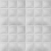 €1,99 Pannello in fibra naturale a parete 3D, rivestimento di lusso 3D 50X50cm BIANCO verniciabile QUADRATI Eternal Parquet