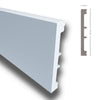 *STOCK FOLLI* pacco da 12 metri Profilo mostrina - battiscopa - boiserie in Polimeri Bianco RAL 9016 verniciabile 102X13mm