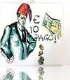 Quadretto Piastrella Decorativa Porta Fortuna Ceramica E Io Pago Cornici e Portafoto Trade Shop italia - Napoli, Commerciovirtuoso.it
