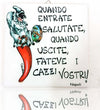 Quadretto Piastrella Decorativa Porta Fortuna Ceramica Quando Entrate Saluta Cornici e Portafoto Trade Shop italia - Napoli, Commerciovirtuoso.it