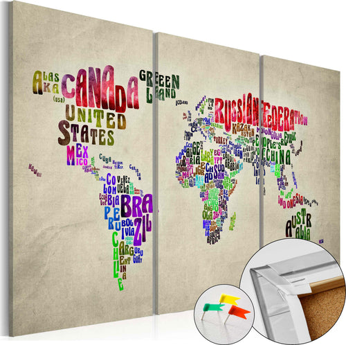 Quadri-di-sughero-Colorful-Countries-[Cork-Map]