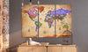 Quadri-di-sughero-Colourful-Travels-(3-Parts)-[Cork-Map]