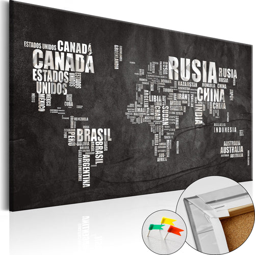 Quadri-di-sughero-Mundo-Negro-[Cork-Map]