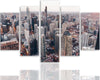 Quadri-Quadro-5-pezzi-Stampa-su-tela-Chicago-Città-Architettura